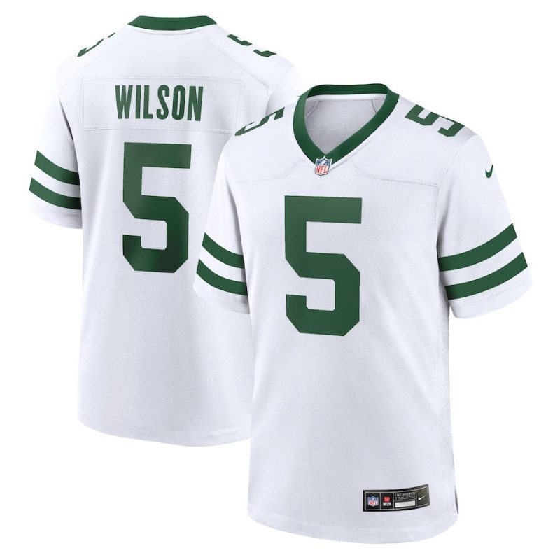 garrett wilson 5 new york jets game jersey men legacy white