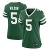 garrett wilson 5 new york jets game women jersey legacy green