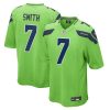 geno smith 7 seattle seahawks game men jersey neon green