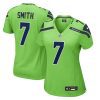 geno smith 7 seattle seahawks women game jersey neon green