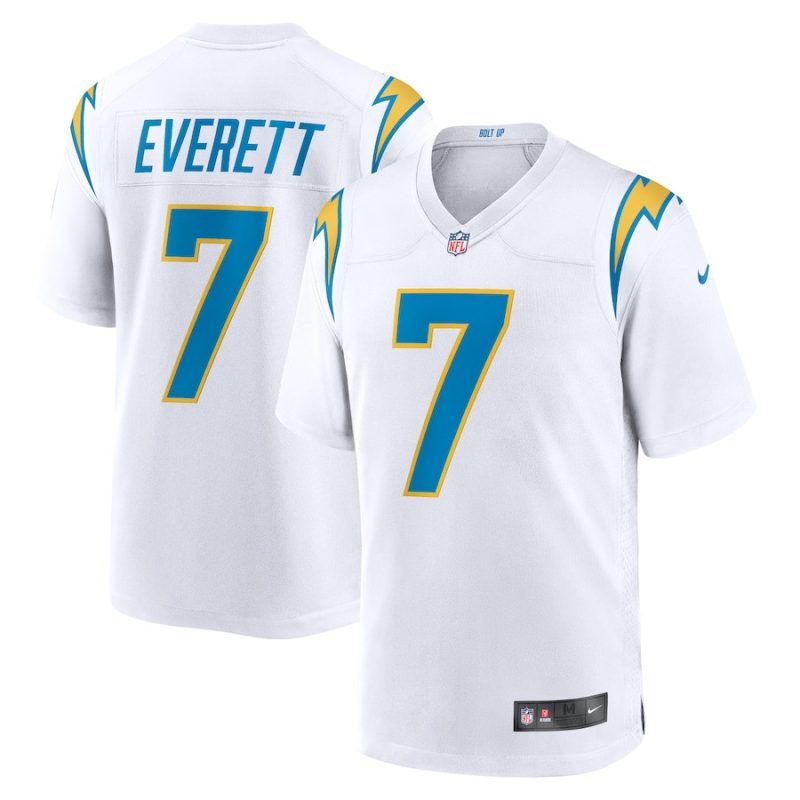 gerald everett 7 los angeles chargers men game jersey white