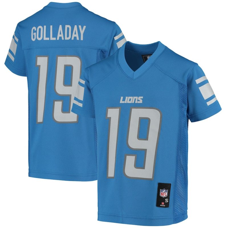 golladay blue 19 detroit lions youth game jersey blue