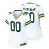 green bay packers women custom away game jersey white