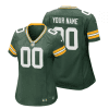 green bay packers women custom home game jersey green