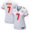 harrison butker 7 kansas city chiefs super bowl lviii patch game women jersey white