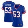 harry carson 53 new york giants women classic retired game jersey royal