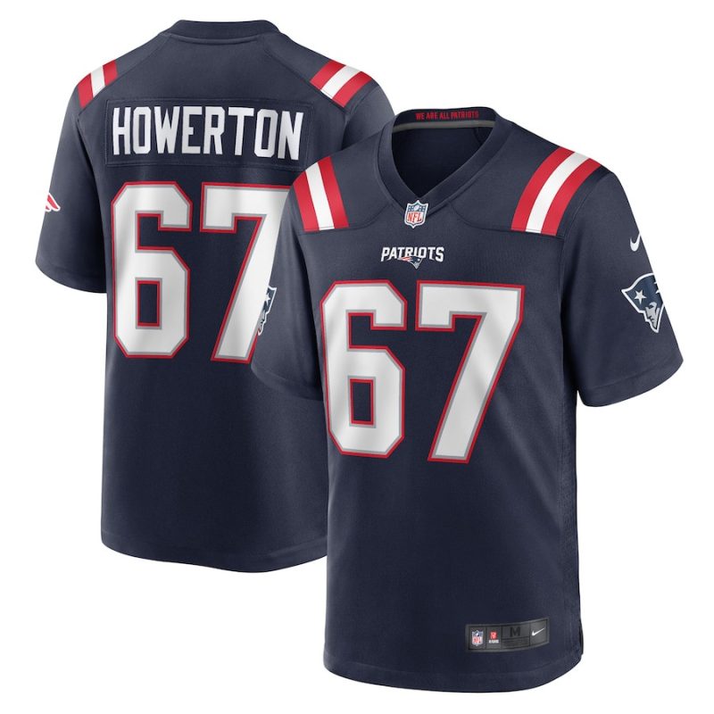 hayden howerton 67 new england patriots game men jersey navy