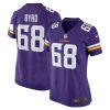 henry byrd 68 minnesota vikings women team game jersey purple