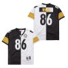 hines ward 86 pittsburgh steelers two toned retro throwback men jersey black white