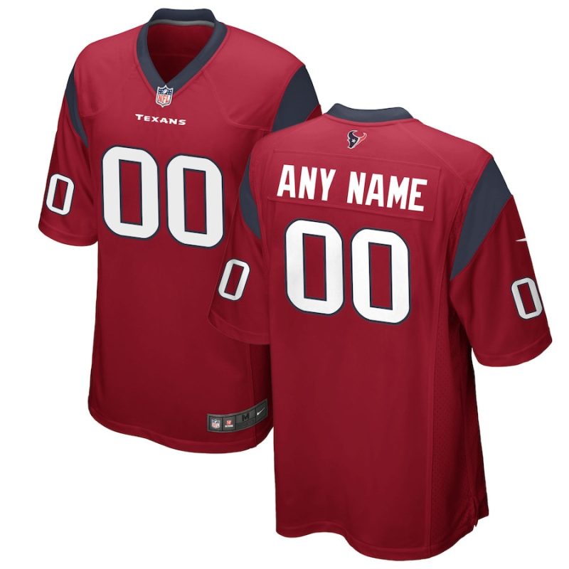 houston texans custom alternate game men jersey red