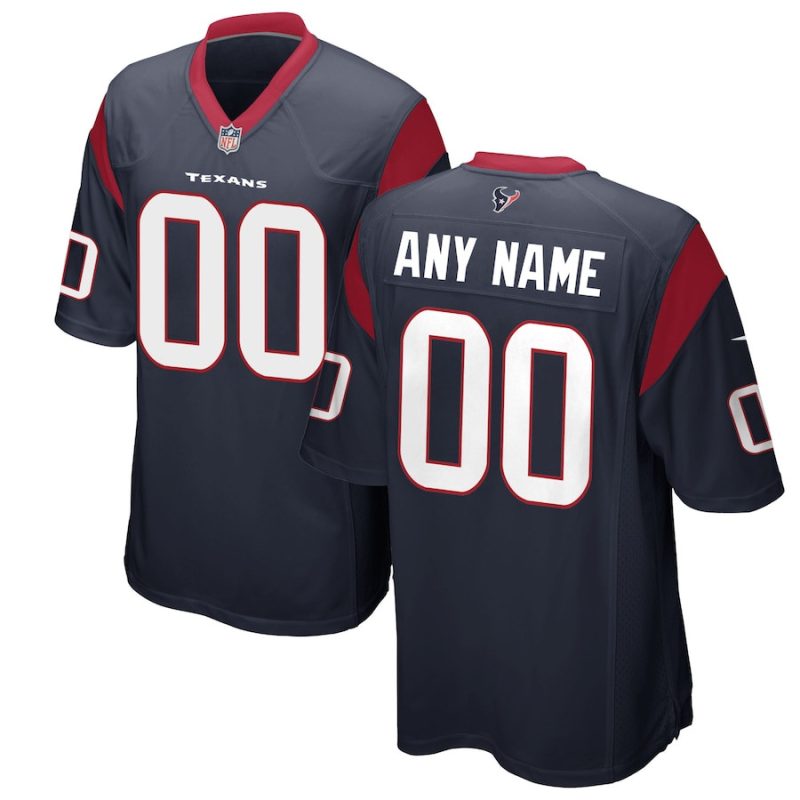 houston texans custom game men jersey navy