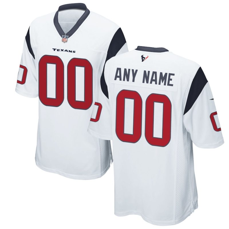 houston texans custom game men jersey white