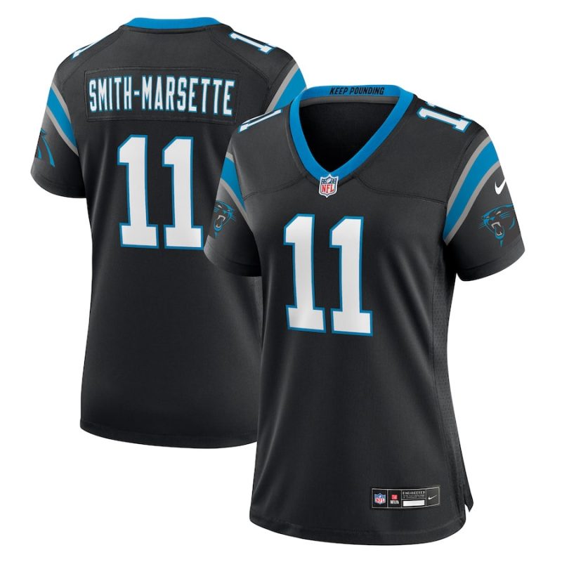 ihmir smith marsette 11 carolina panthers womens team game jersey black