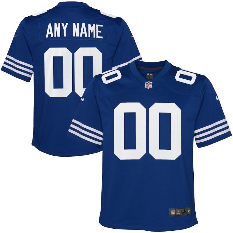 indianapolis colts custom youth alternate game jersey royal