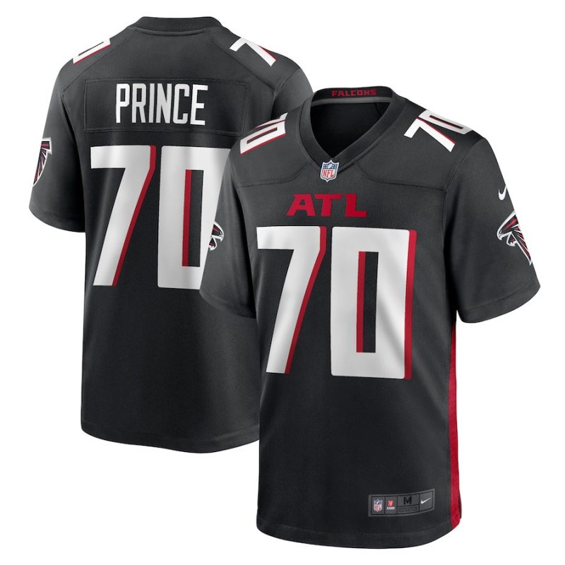 isaiah prince 70 atlanta falcons men team game jersey black