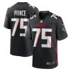 isaiah prince 75 atlanta falcons men team game jersey black