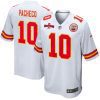 isiah pacheco 10 kansas city chiefs afc champions patch game men jersey white