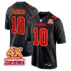 isiah pacheco 10 kansas city chiefs super bowl lviii champions 4x fashion game men jersey carbon black