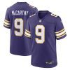 j j mccarthy 9 minnesota vikings 2nd alternate 2024 nfl draft first round pick player game jersey purple