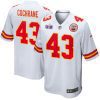 jack cochrane 43 kansas city chiefs super bowl lviii patch game men jersey white