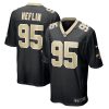 jack heflin 95 new orleans saints mens team game jersey black