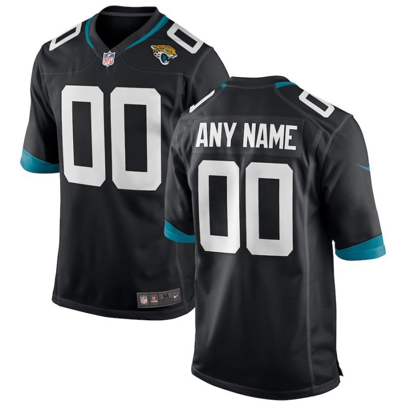 jacksonville jaguars custom youth team color game jersey black