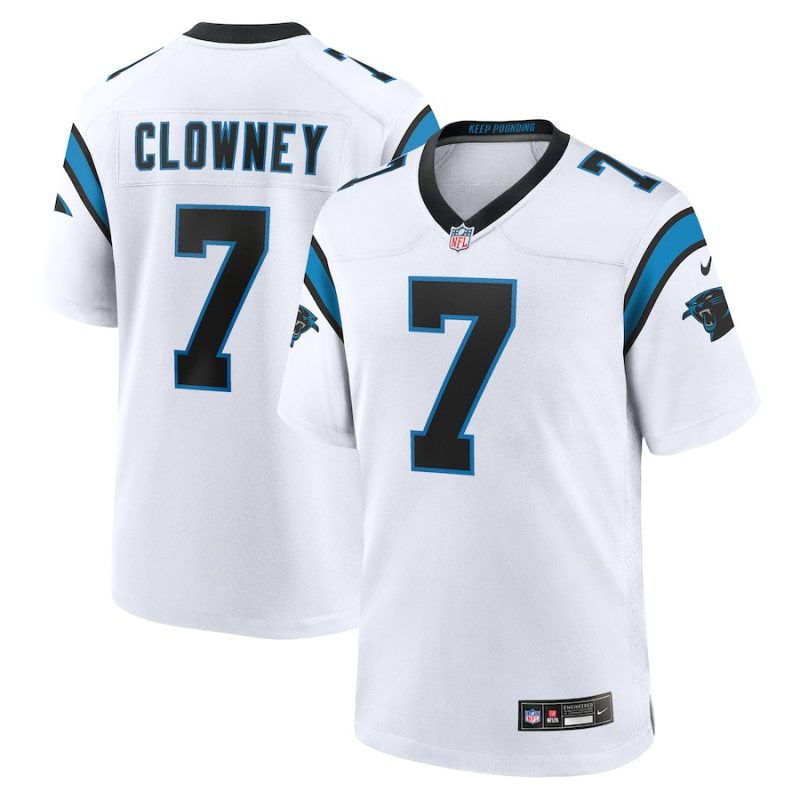 jadeveon clowney 7 carolina panthers game men jersey white