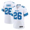 jahmyr gibbs 26 detroit lions game jersey white men