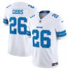 jahmyr gibbs 26 detroit lions vapor f u s e limited jersey white