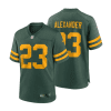 jaire alexander 23 green bay packers 50s classic men game jersey green gold