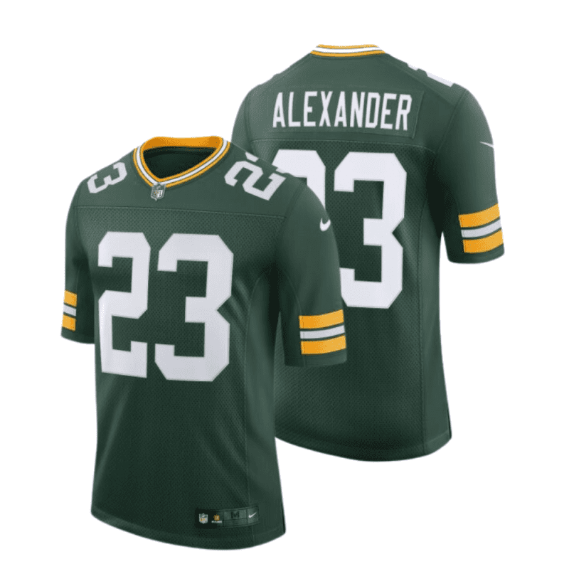 jaire alexander 23 green bay packers men home limited jersey green