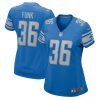 jake funk 36 detroit lions game women jersey blue