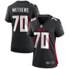 jake matthews 70 atlanta falcons womens game jersey black