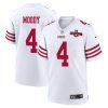 jake moody 4 san francisco 49ers nfc champions patch game men jersey white