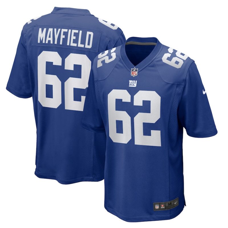 jalen mayfield 62 new york giants game men jersey royal