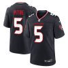 jalen pitre 5 houston texans game jersey men navy