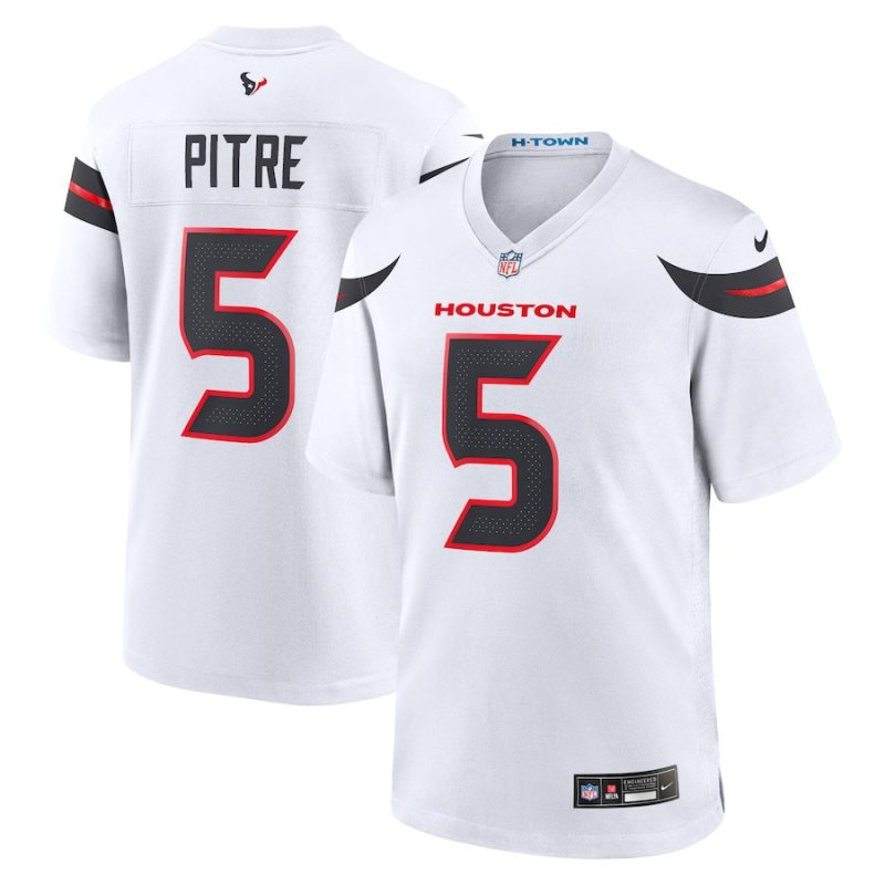 jalen pitre 5 houston texans game jersey men white