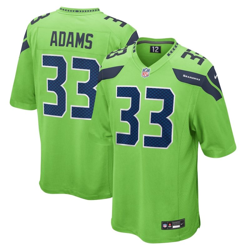 jamal adams 33 seattle seahawks men game jersey neon green