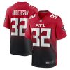 jamal anderson 32 atlanta falcons men alternate retired game jersey red