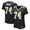 james hurst 74 new orleans saints womens game jersey black