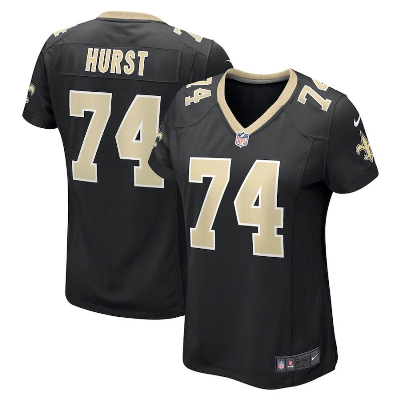 james hurst 74 new orleans saints womens game jersey black