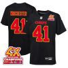 james winchester 41 kansas city chiefs super bowl lviii champions 4x fashion game youth jersey carbon black