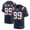 jamie collins sr 99 new england patriots game men jersey navy