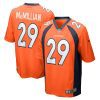 jaquan mcmillian 29 denver broncos mens team game jersey orange