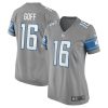 jared goff 16 detroit lions women game jersey gray