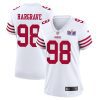 javon hargrave 98 san francisco 49ers super bowl lviii patch game women jersey white