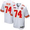 jawaan taylor 74 kansas city chiefs afc champions patch game men jersey white