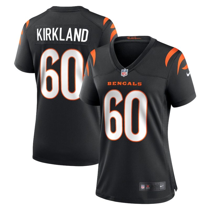 jaxson kirkland 60 cincinnati bengals women team game jersey black