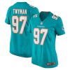 jaylen twyman 97 miami dolphins women home game jersey aqua