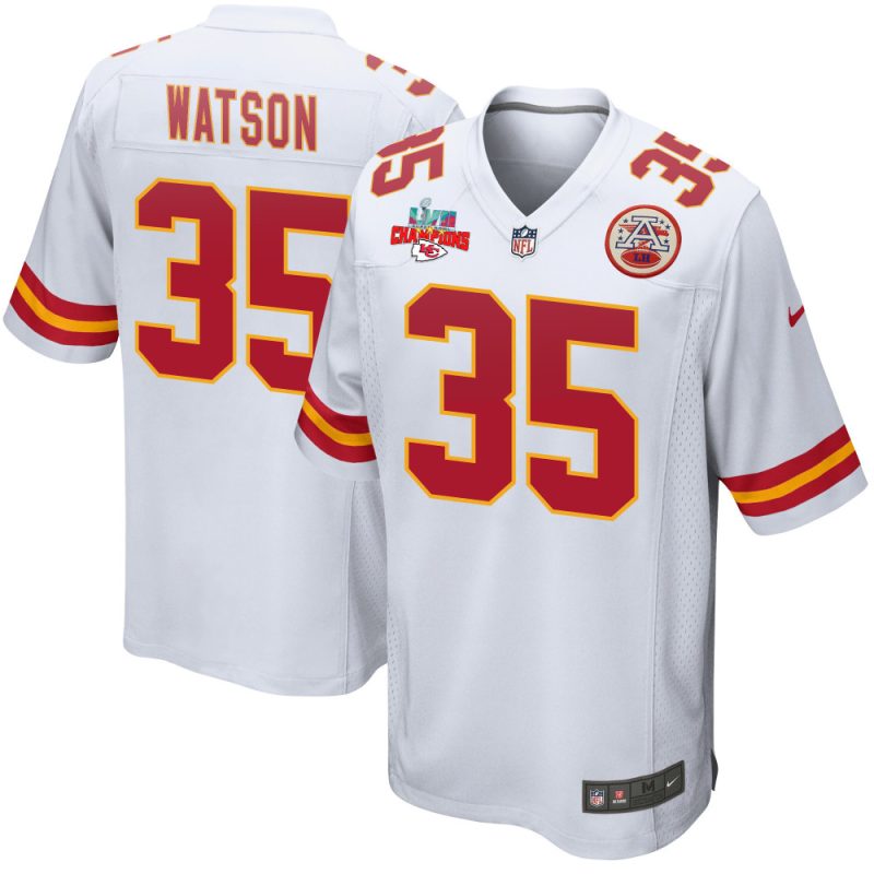 jaylen watson 35 kansas city chiefs super bowl lvii champions 3 stars men game jersey white